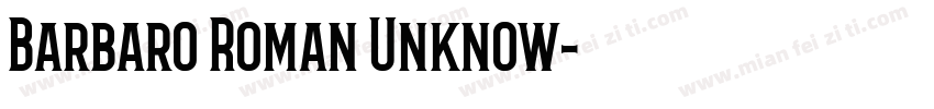 Barbaro Roman Unknow字体转换